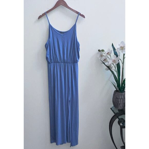 Olivia Rae Blue Maxi Slip Dress Women's Size Medium Blue Vacation Beachy - Picture 1 of 6